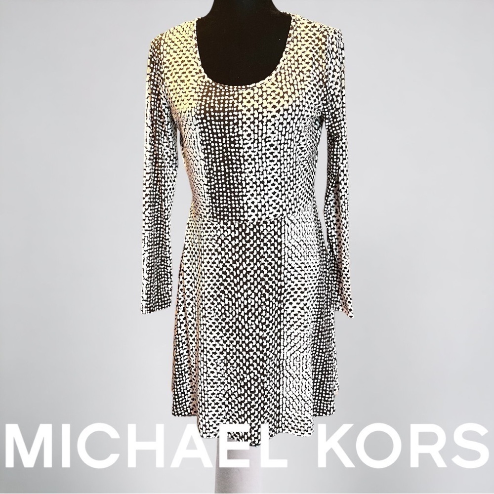 Michael Kors Kobe Jersey Coco/White Dress - Picture 2 of 7